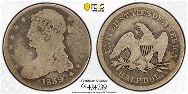 1839 50C GR-1, Small Letters AG3