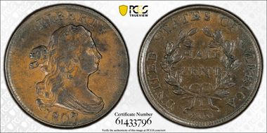 1807 1/2C AU53BN