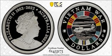 2023-C $2 Vietnam War Colorized  Ag PR70DCAM