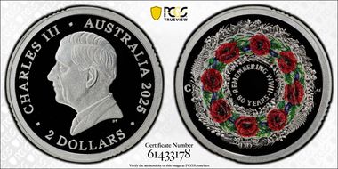 2025-C $2 Remembering WWII Colorized  Ag PR70DCAM