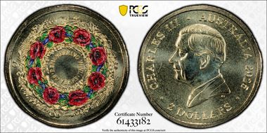 2025-C $2 Remembering WWII Colorized Al-Br MS69