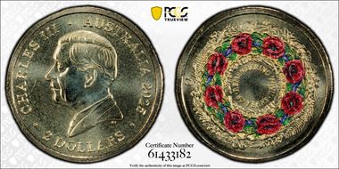 2025-C $2 Remembering WWII Colorized Al-Br MS69