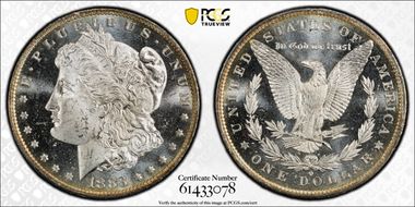 1883-O $1 MS64+ PL