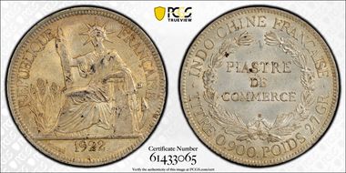 1922-H Piastre Lec-299 MS62