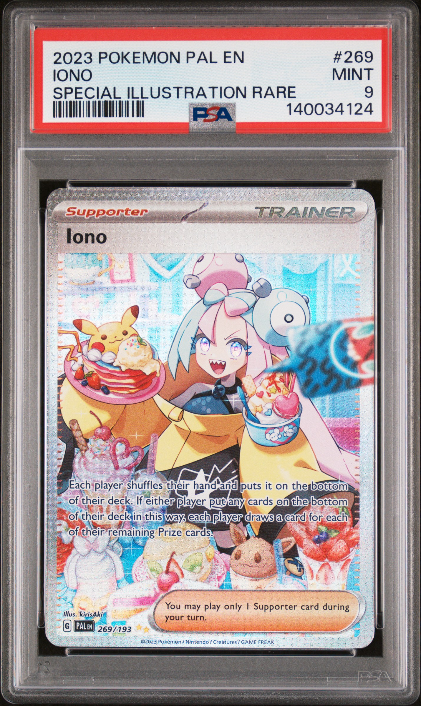 2023 #269 Iono PSA 9 Pal EN-Paldea Evolved Pokemon