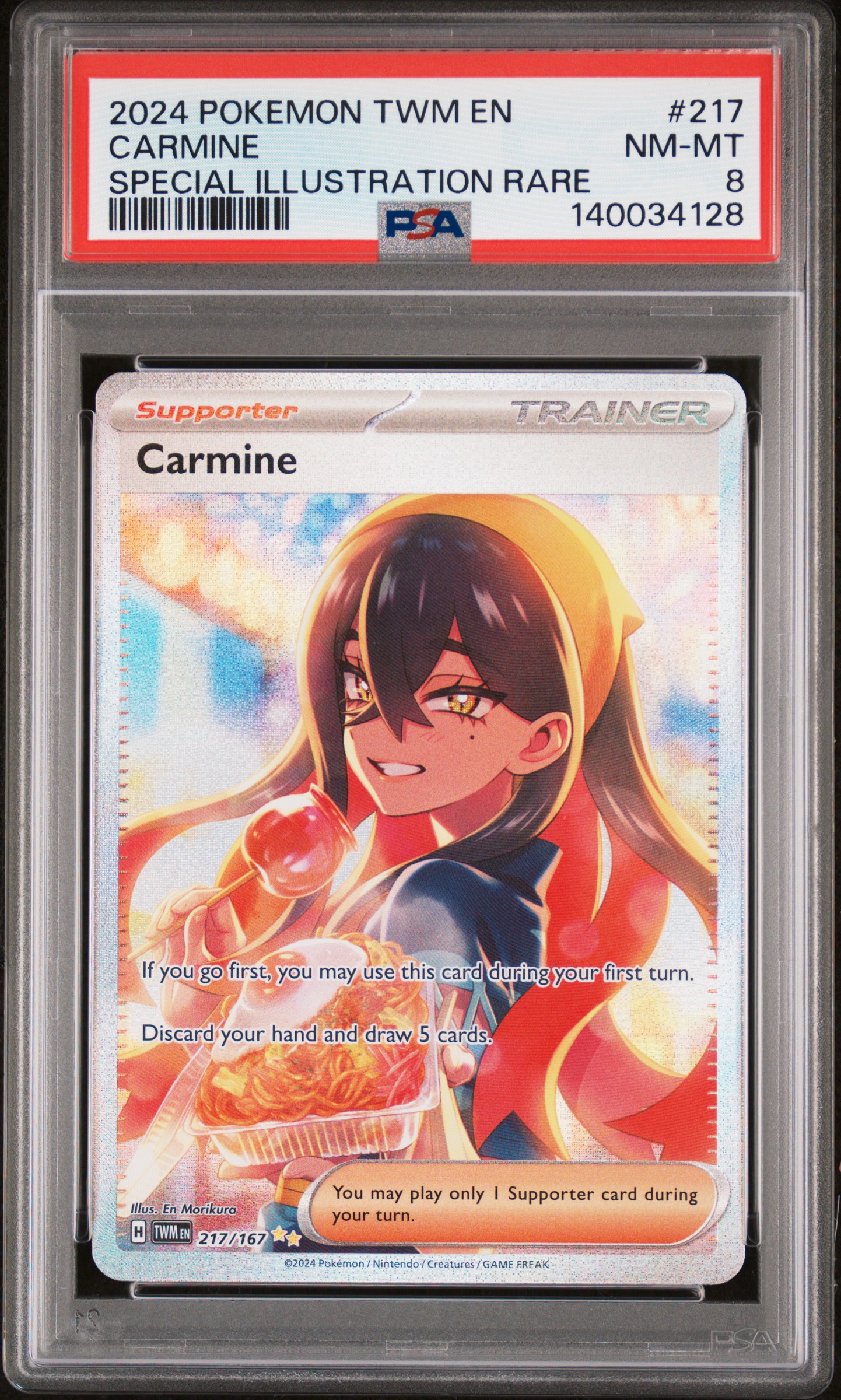 2024 #217 Carmine PSA 8 Twm EN-Twilight Masquerade Pokemon