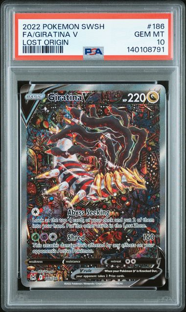 Giratina V original PSA slab, certificate 140108791