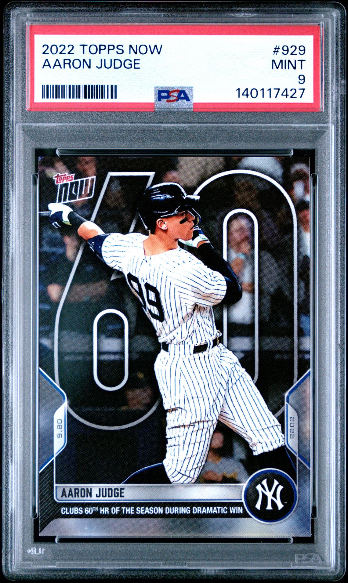 2022 Topps TOPPS NOW #929 Aaron Judge front