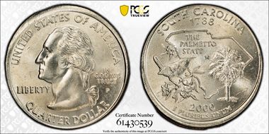 2000-P 25C South Carolina MS65