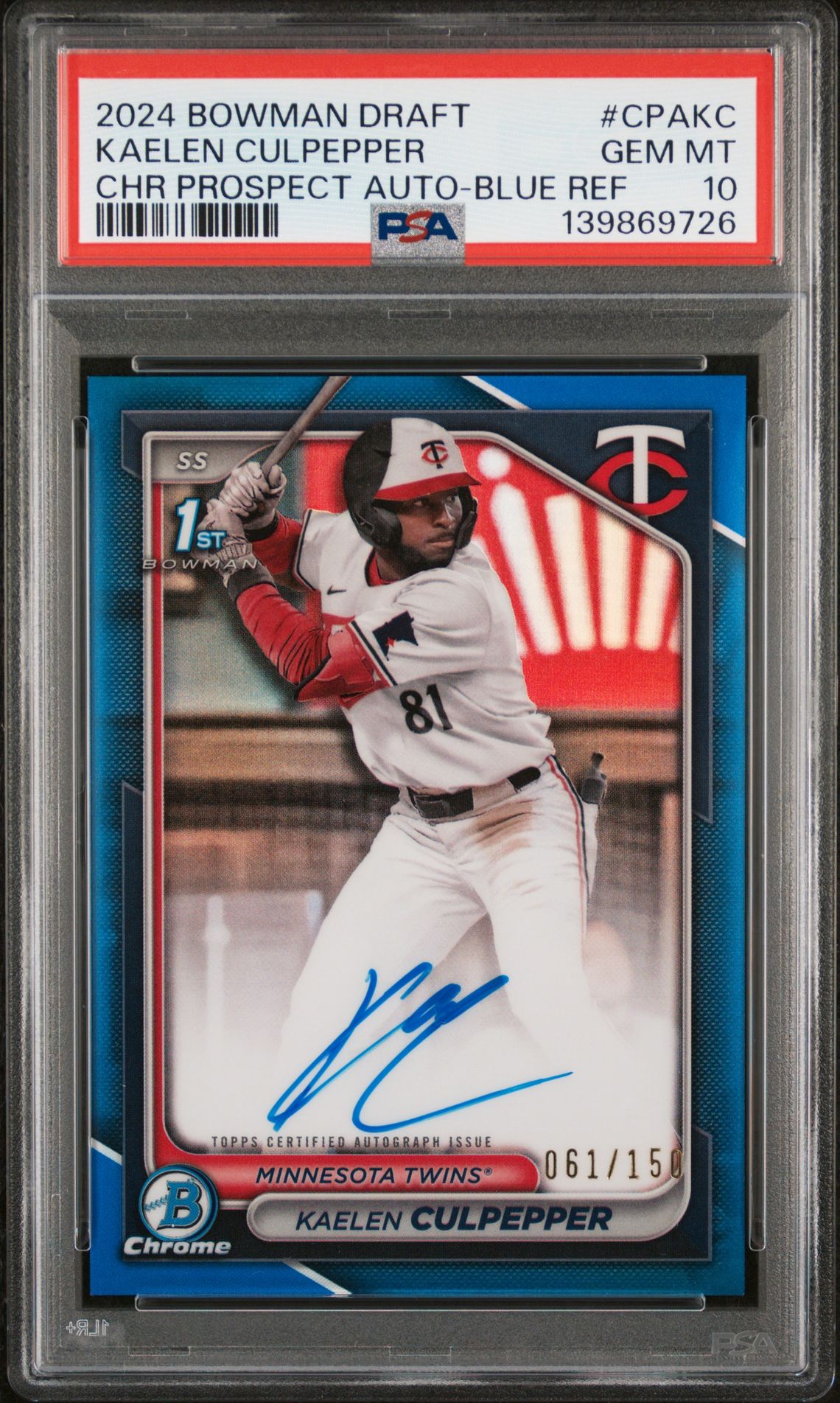 2024 Bowman Bowman Draft #CPAKC Kaelen Culpepper front