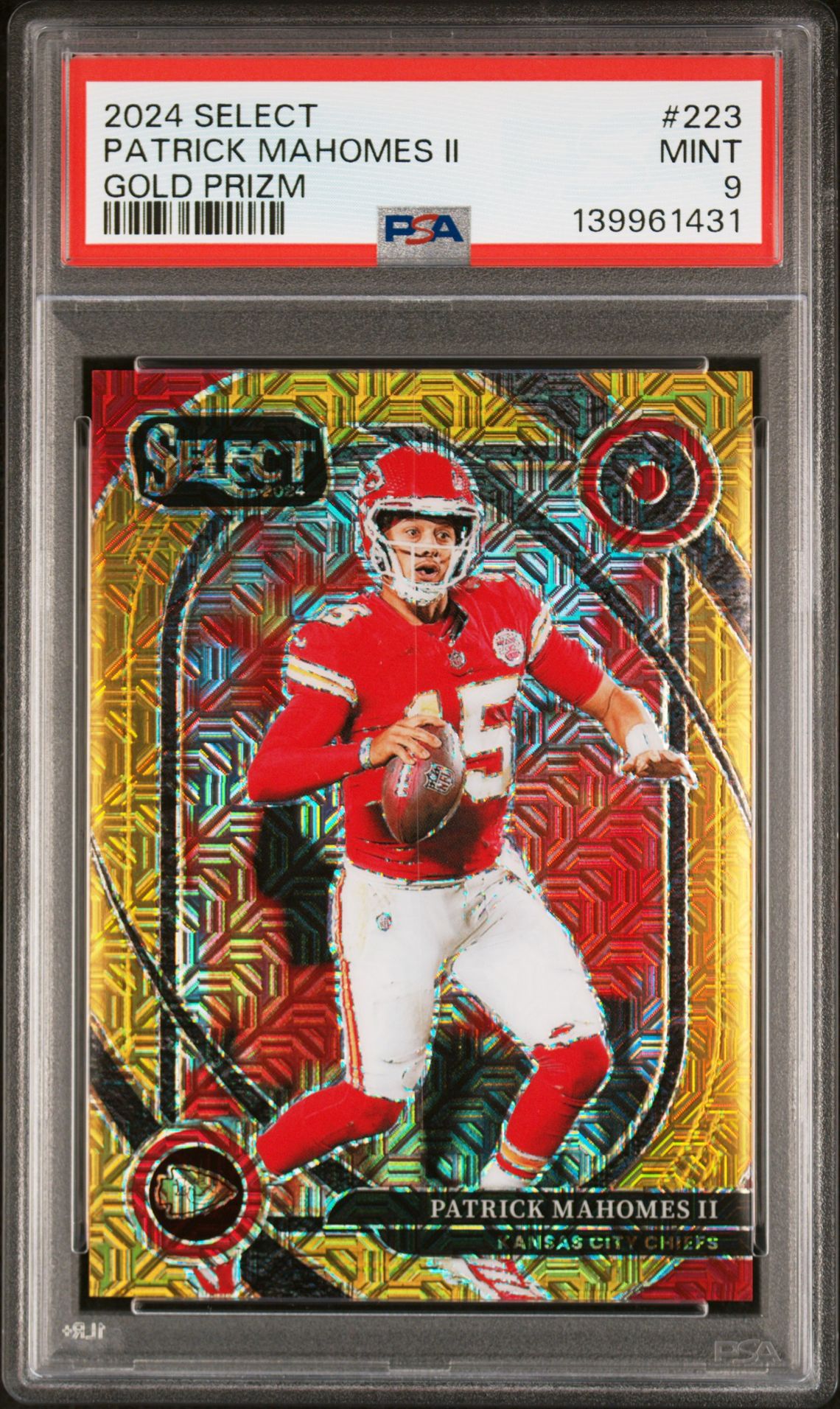 2024 Panini Select Patrick Mahomes Ii #223 (Gold Prizm) Mint 9 front