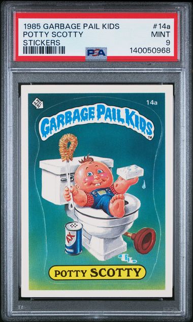 1985 Topps GARBAGE PAIL KIDS STICKERS STICKERS #14A Potty Scotty front