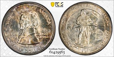 1925 50C Fort Vancouver MS66