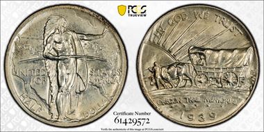 1939 50C Oregon MS67