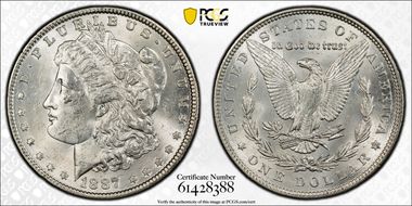 1887 $1 MS62