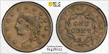 1835 1C N-14, Head of 1836 VF35BN