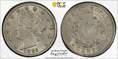 1885 5C AU58