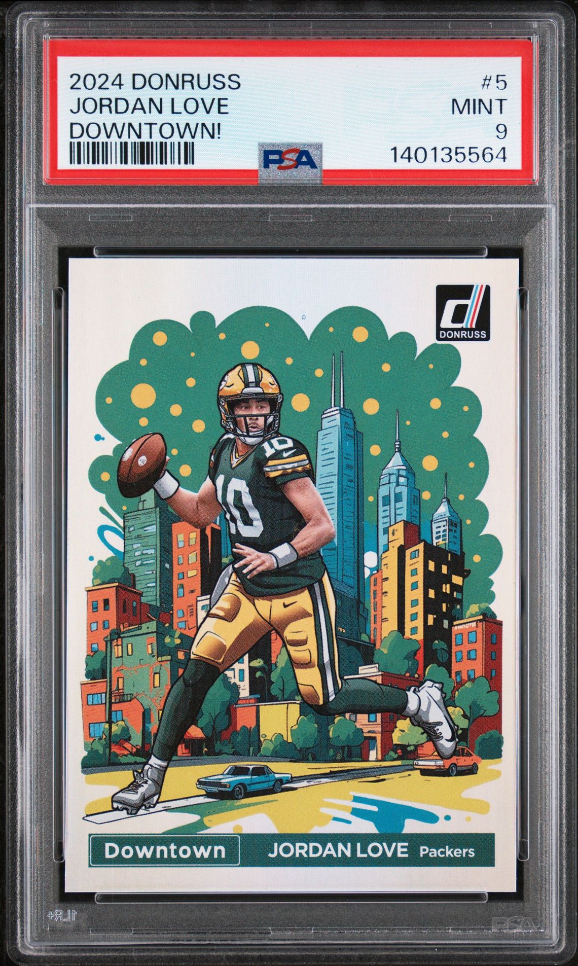 2024 Panini Donruss Downtown! Jordan Love #5 Mint 9 front