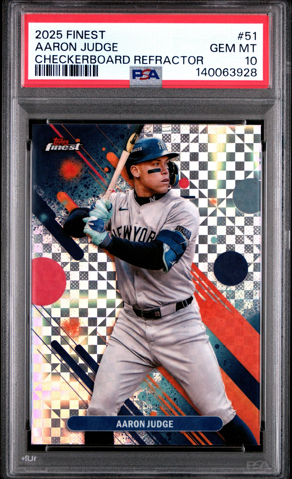 2025 Topps TOPPS FINEST CHECKERBOARD REFRACTOR #51 Aaron Judge front