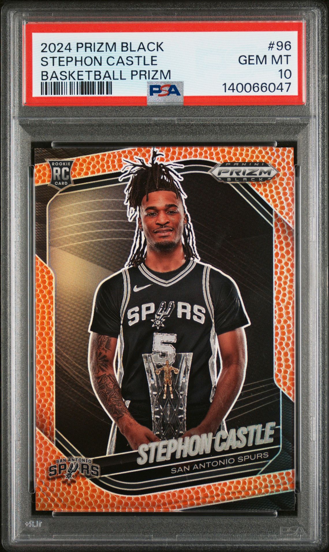 2024 Panini PANINI PRIZM BLACK BASKETBALL PRIZM #96 Stephon Castle front