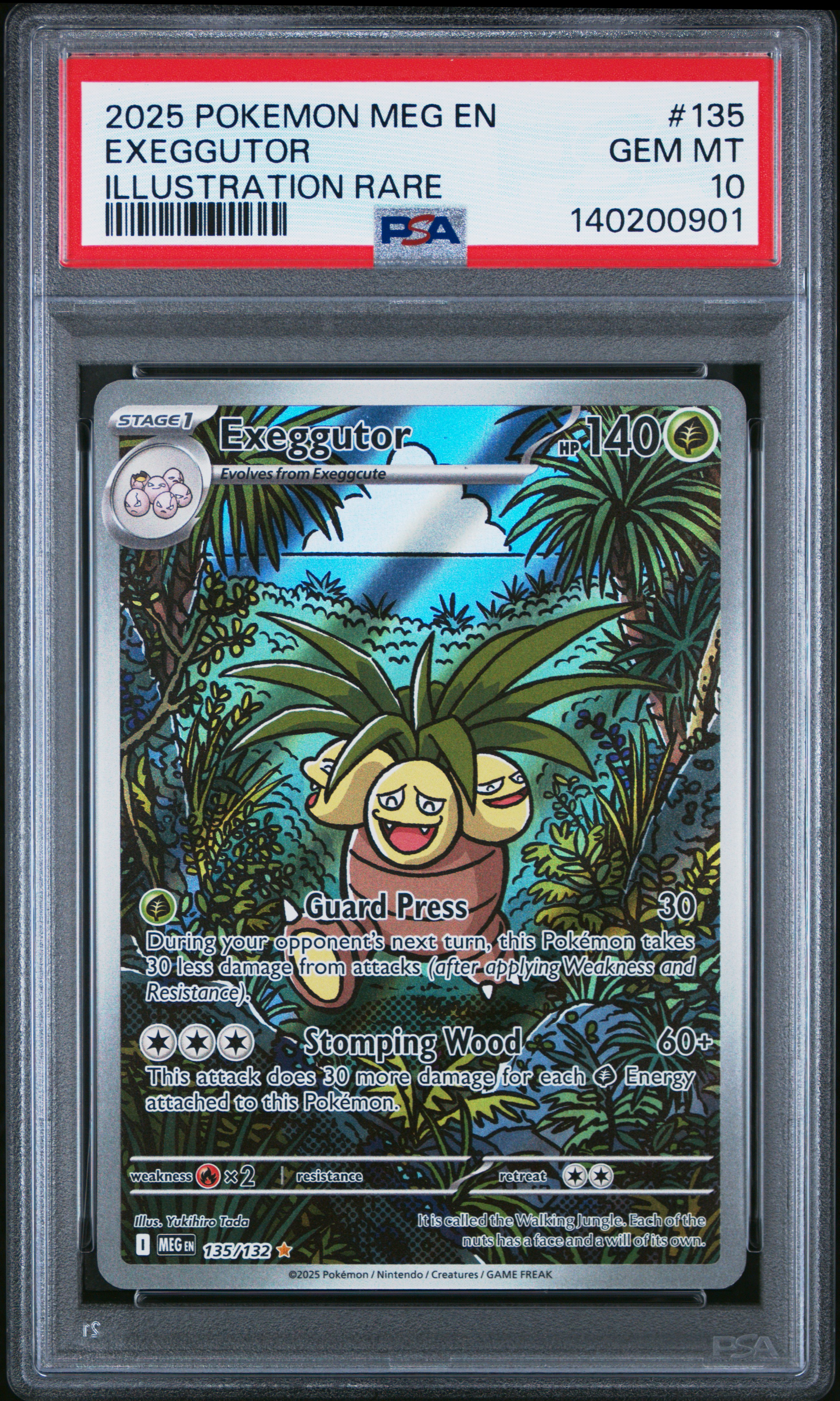 2025 #135 Exeggutor PSA 10 Meg EN-Mega Evolution