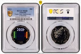 2011 50C Triple Zero Anniversary Colorized MS68