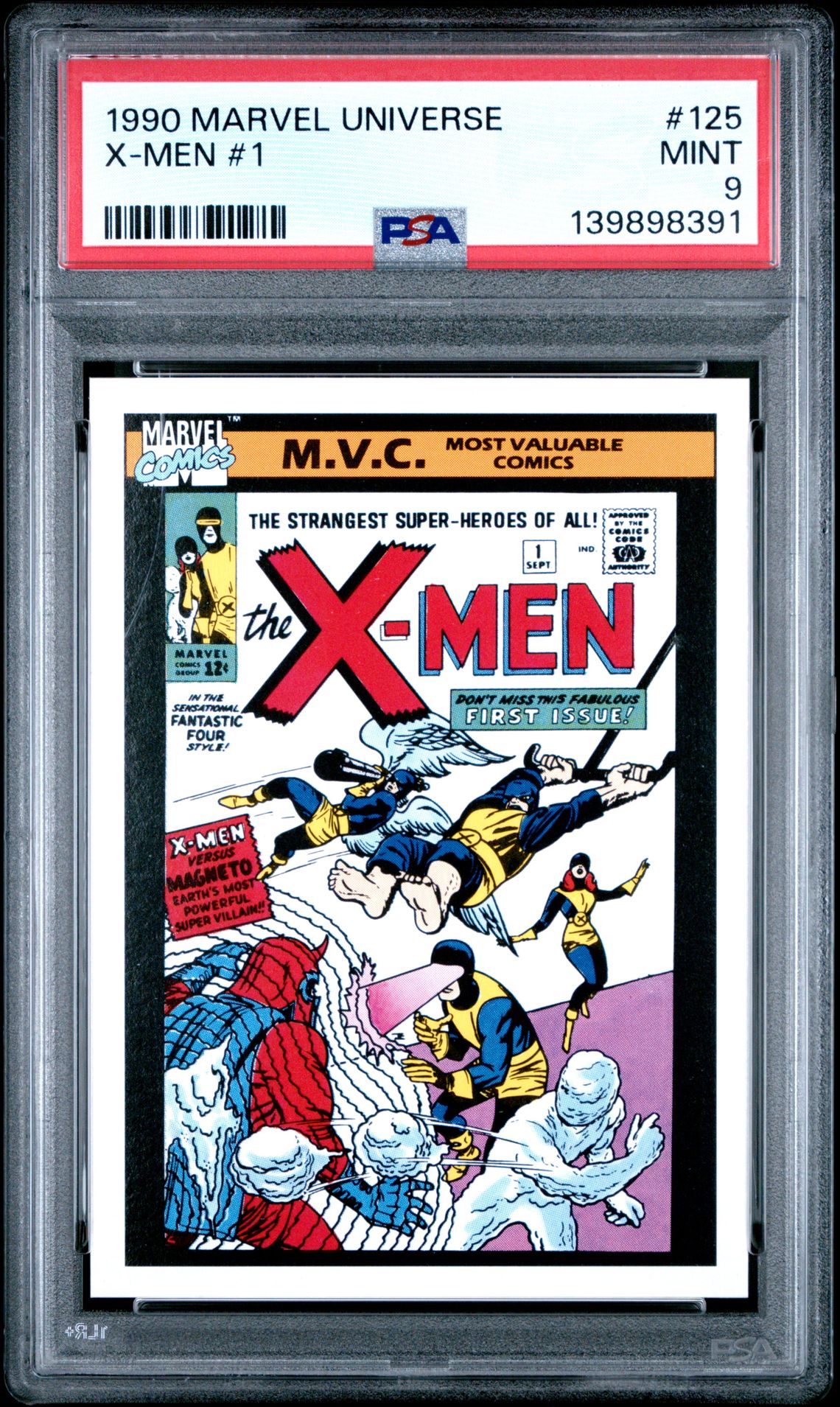 1990 Marvel MARVEL UNIVERSE #125 X-Men #1 front