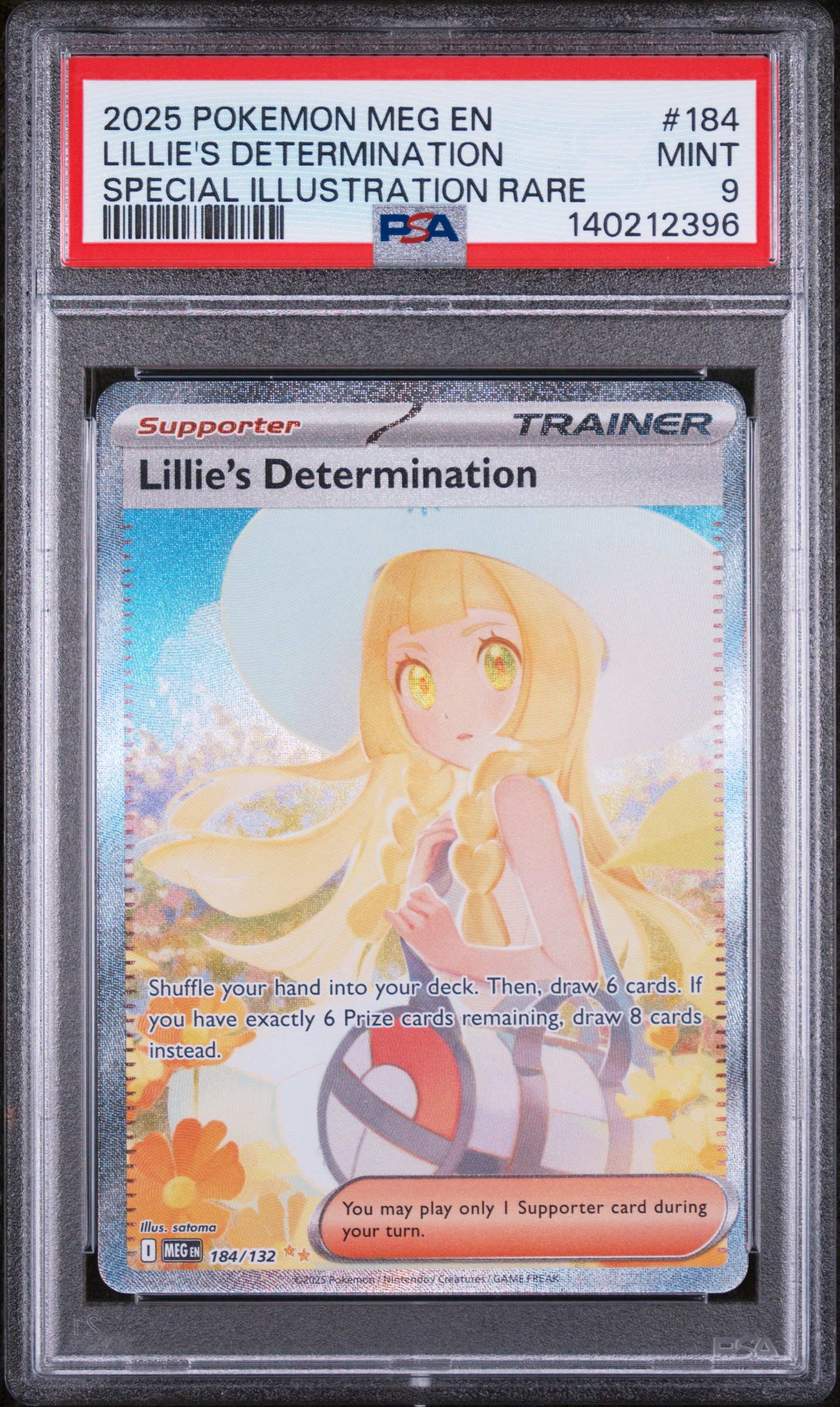 ポケモンカード Lillie #038 POKEMON LILLIE'S DETERMINATION #184 PSA MINT 9 Graded Cards | Raremarq
