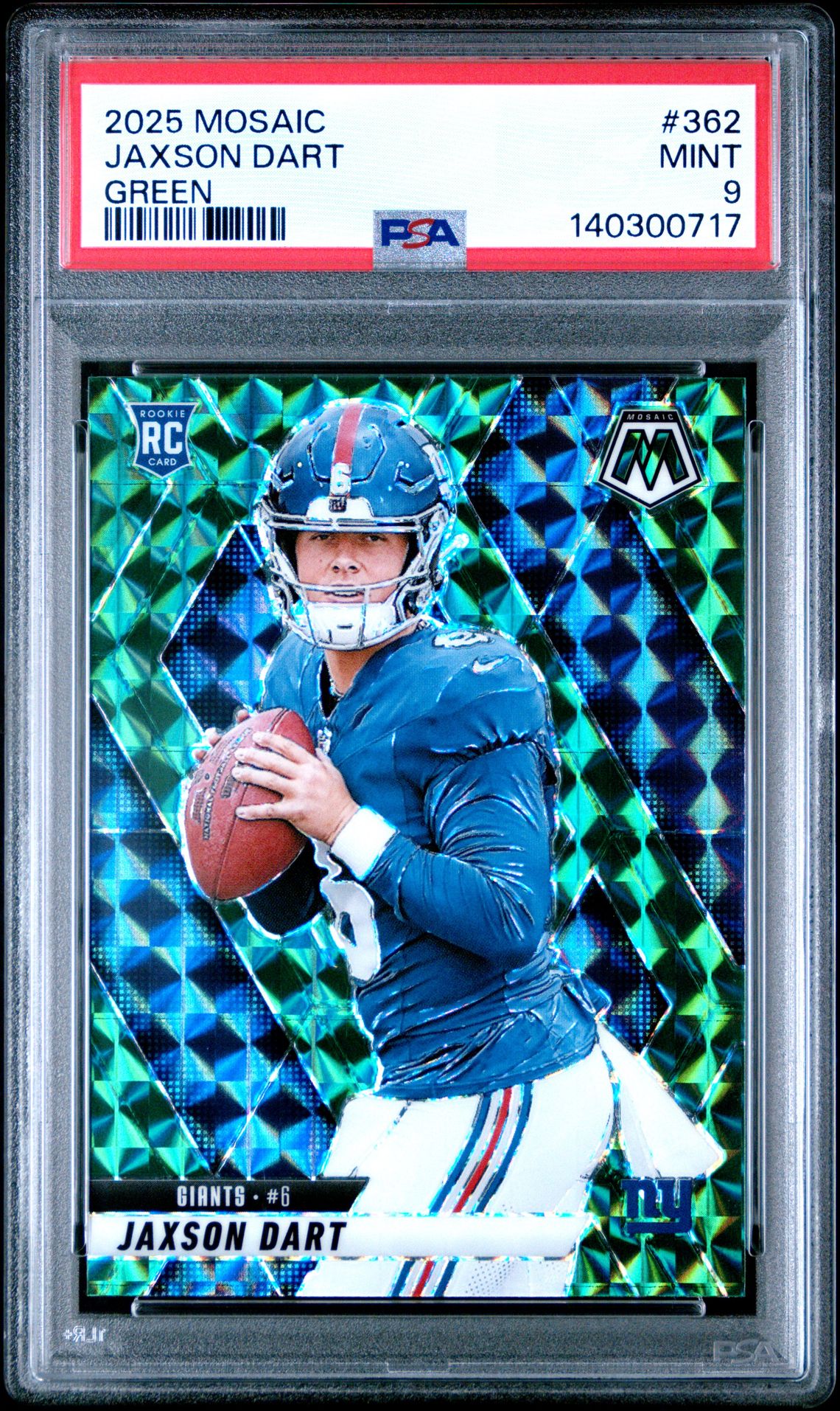 2025 Panini PANINI MOSAIC GREEN #362 Jaxson Dart front