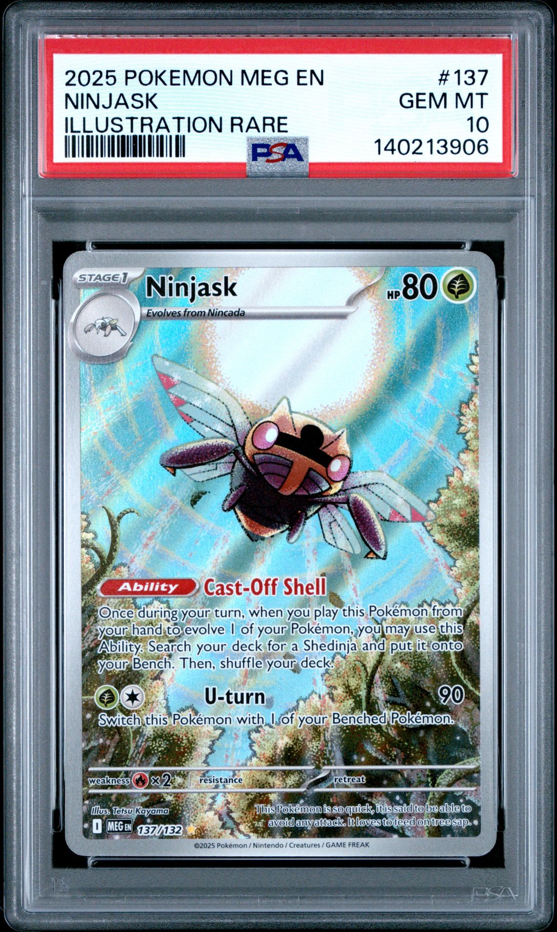 2025 Pokemon POKEMON MEG EN-MEGA EVOLUTION ILLUSTRATION RARE #137 Ninjask front