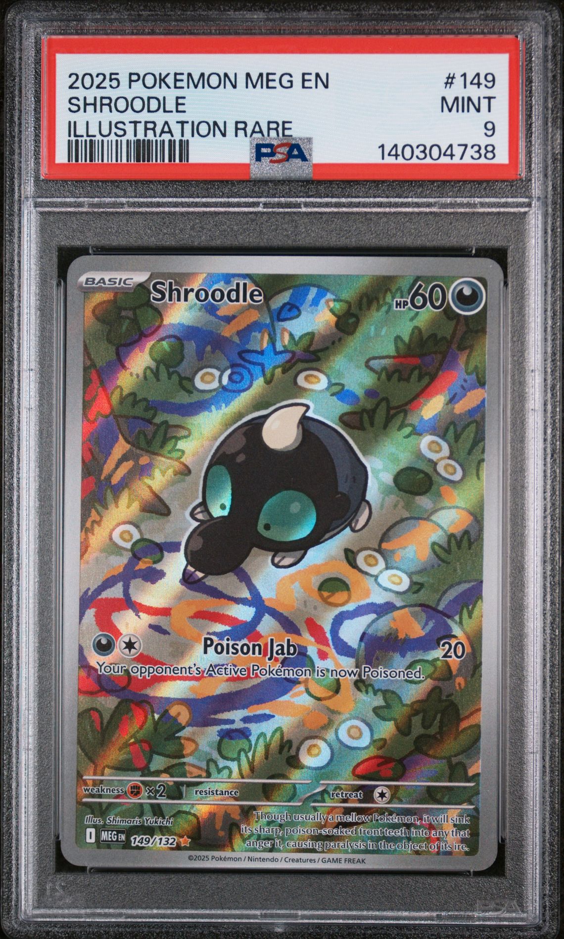 2025 Pokemon POKEMON MEG EN-MEGA EVOLUTION ILLUSTRATION RARE #149 Shroodle front