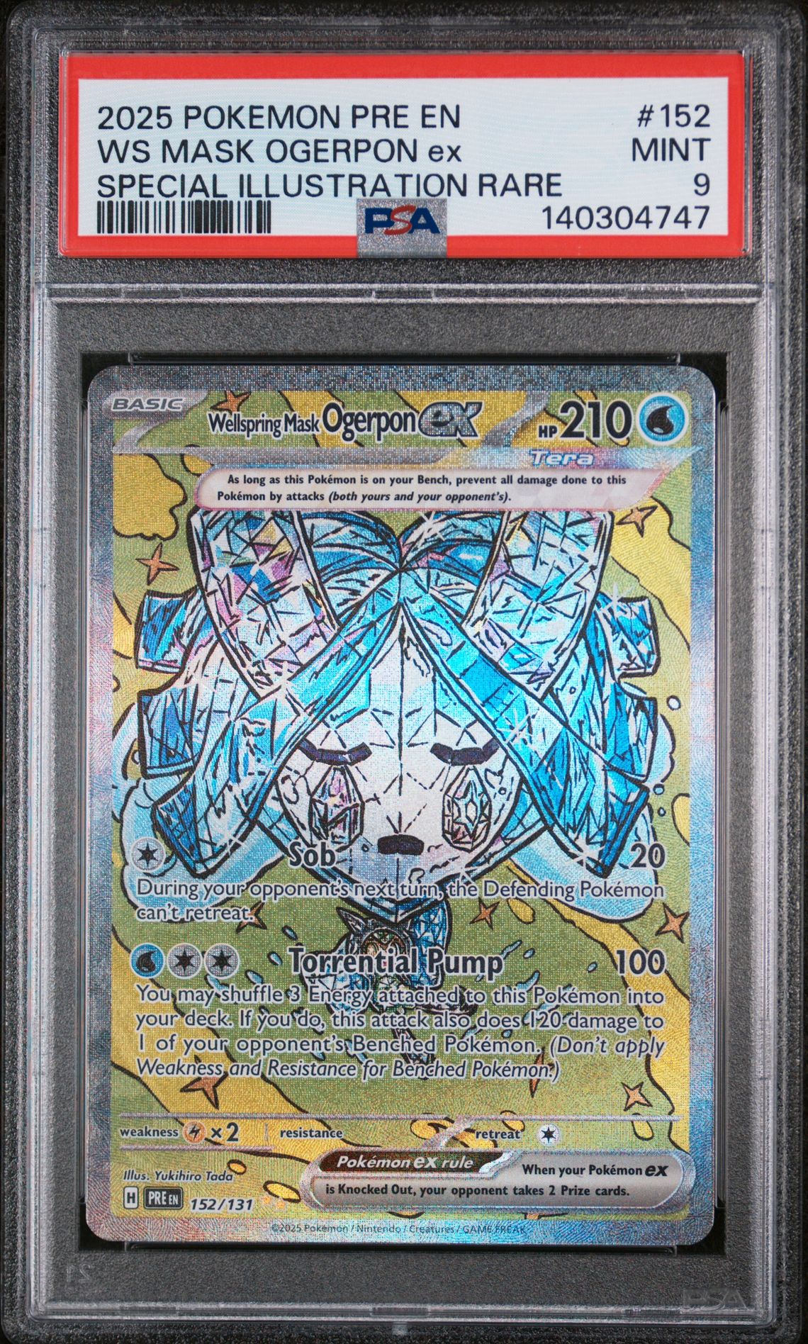 2025 Pokemon POKEMON PRE EN-PRISMATIC EVOLUTIONS SPECIAL ILLUSTRATION RARE #152 Ws Mask Ogerpon Ex front