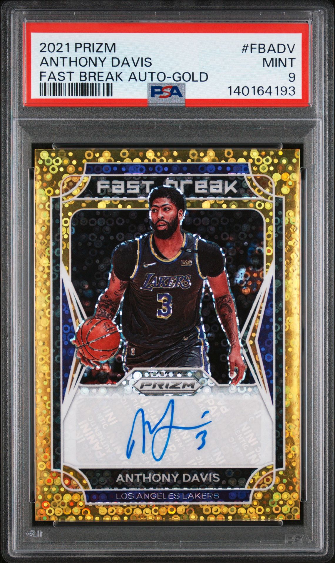2021 Panini Panini Prizm Fast Break Autographs #FBADV Anthony Davis front