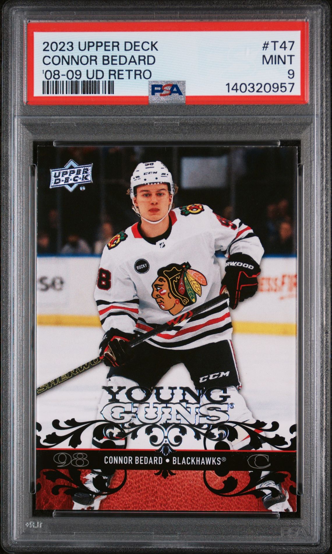2023 Upper Deck UPPER DECK EXTENDED SERIES 2008-09 UPPER DECK RETRO '08-09 UD RETRO #T47 Connor Bedard front