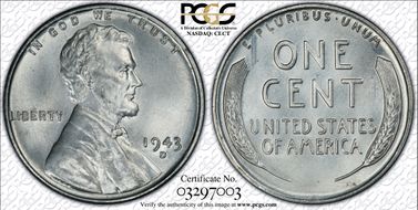 1943-D 1C MS67