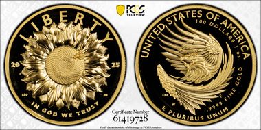 2025-W $100 American Liberty High Relief .9999 Fine PR70DCAM
