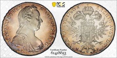 "1780"-S.F. Thaler Modern Restrike (1853-Present) MS65