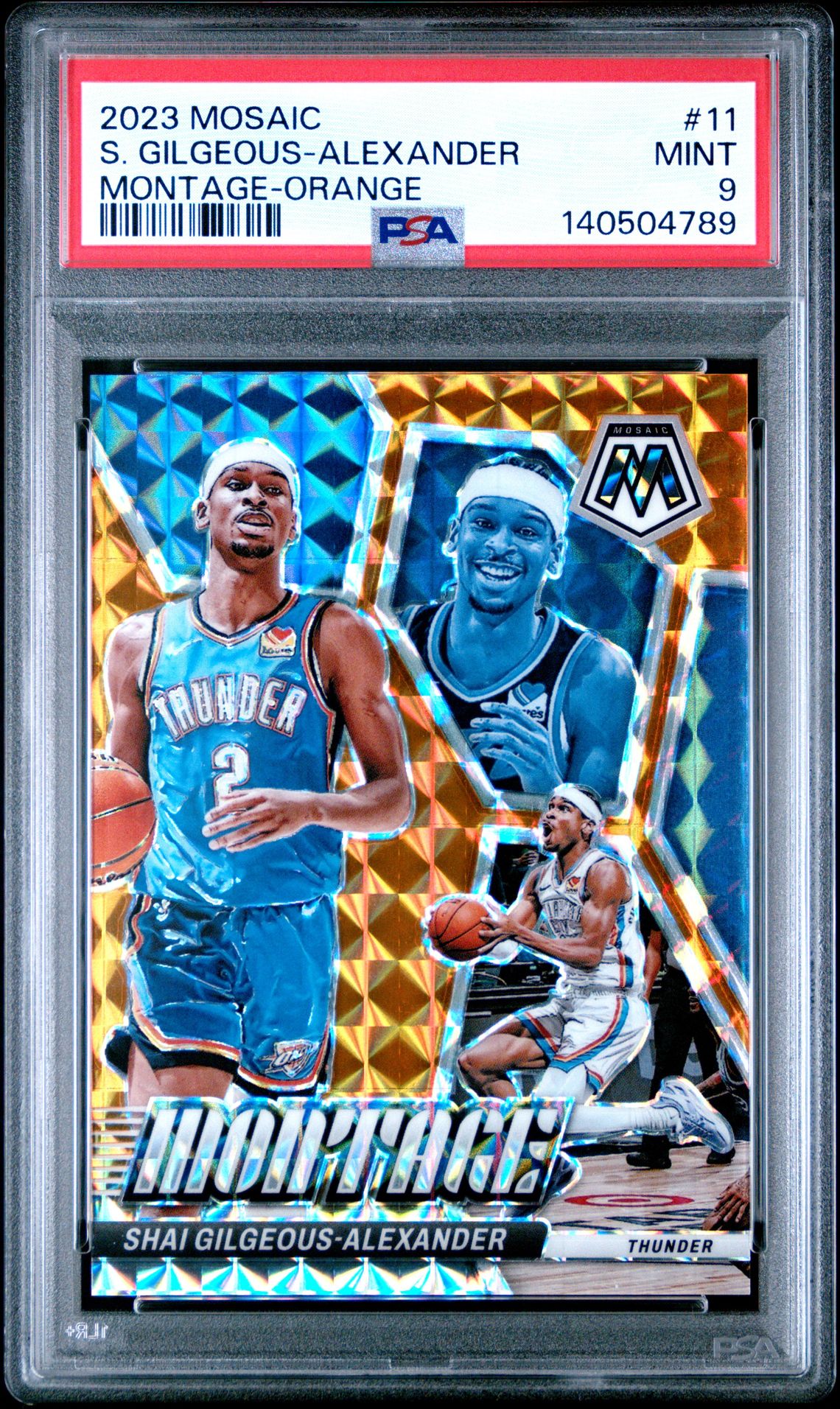 2023 Panini PANINI MOSAIC MONTAGE ORANGE #11 S. Gilgeous-Alexander front