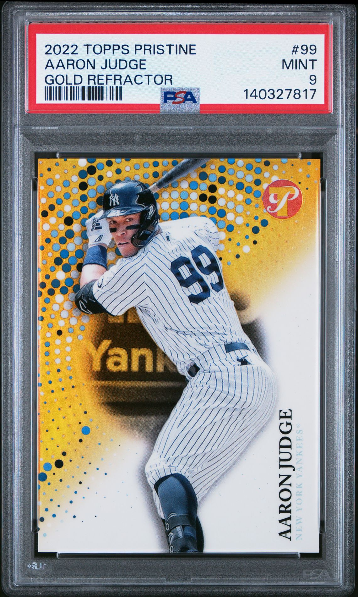 2022 Topps TOPPS PRISTINE GOLD REFRACTOR #99 Aaron Judge front