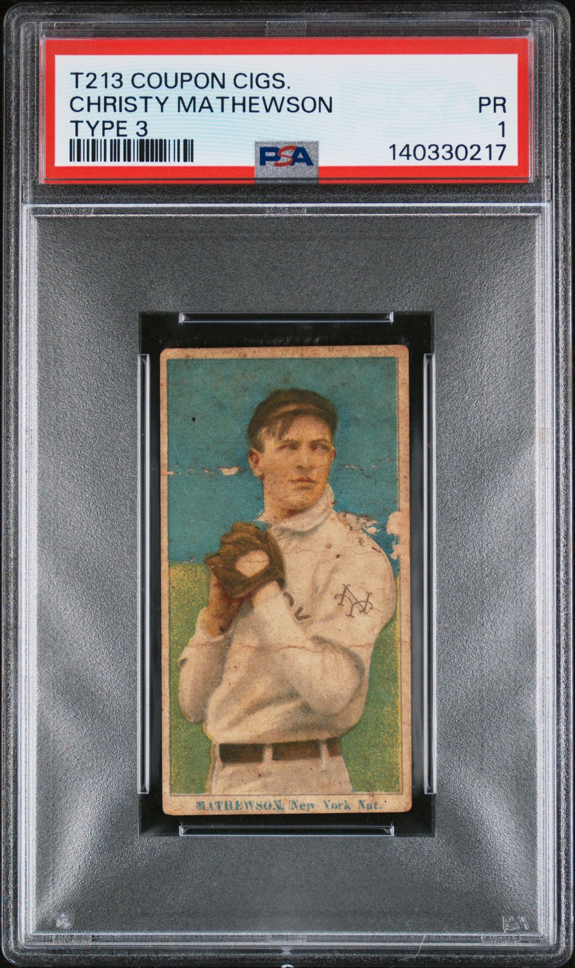 1919 T213 COUPON CIGS. TYPE 3 Christy Mathewson front