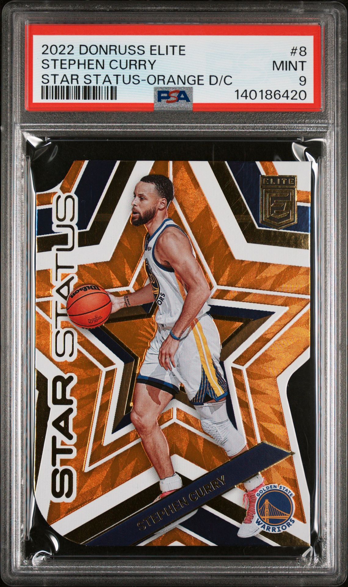 2022 Panini PANINI DONRUSS ELITE STAR STATUS ORANGE D/C #8 Stephen Curry front