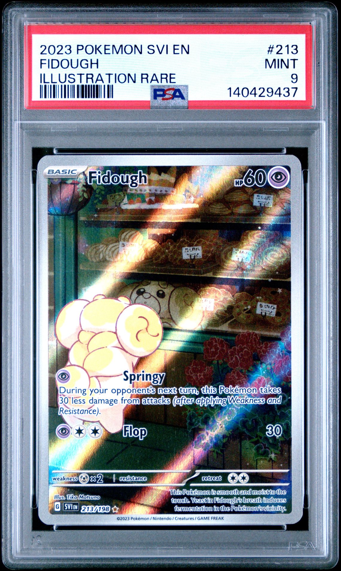 2023 Pokemon Svi En-Scarlet & Violet Fidough #213 (Illustration Rare) Mint 9 front