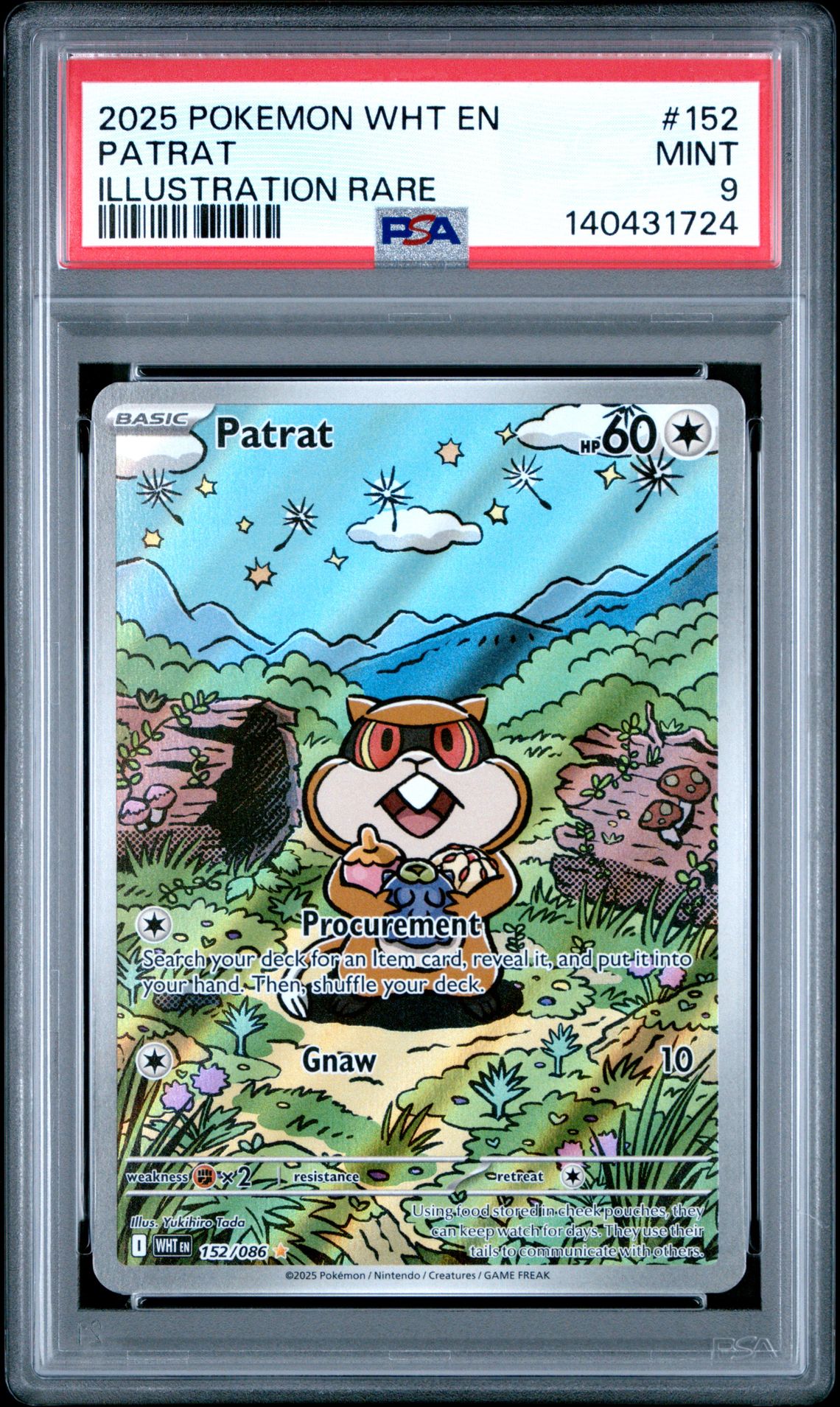 2025 Pokemon Wht En-White Flare Patrat #152 (Illustration Rare) Mint 9 front