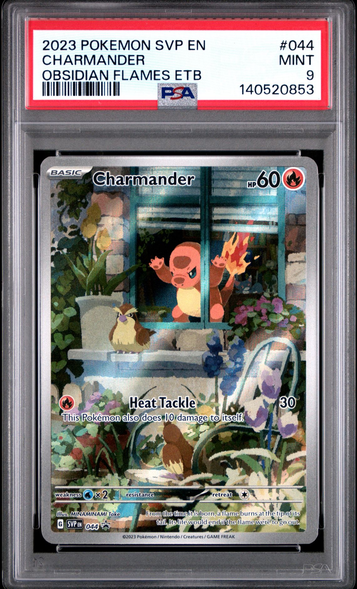 2023 Pokemon Svp En-Sv Black Star Promo Charmander #044 (Obsidian Flames Etb) Mint 9 front