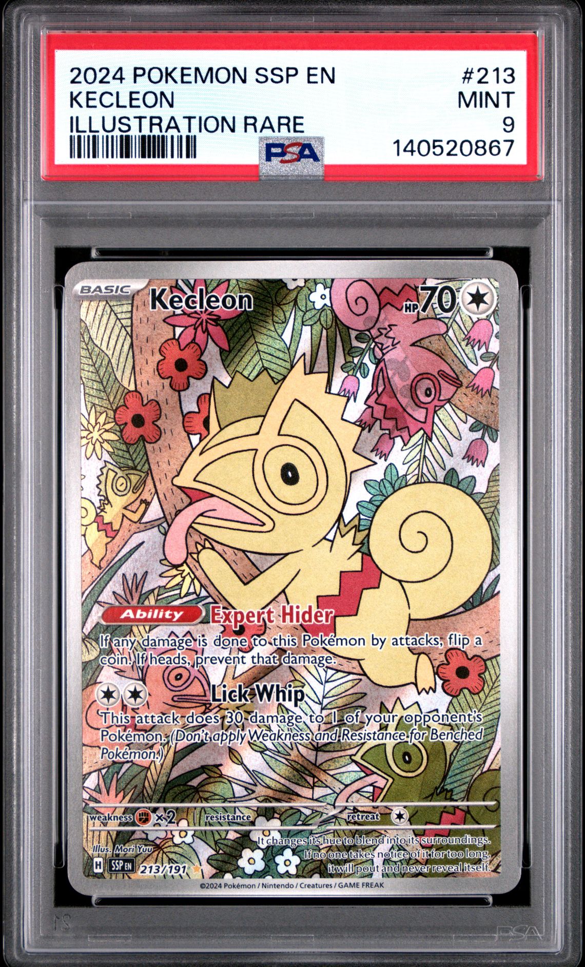 2024 Pokemon Ssp En-Surging Sparks Kecleon #213 (Illustration Rare) Mint 9 front