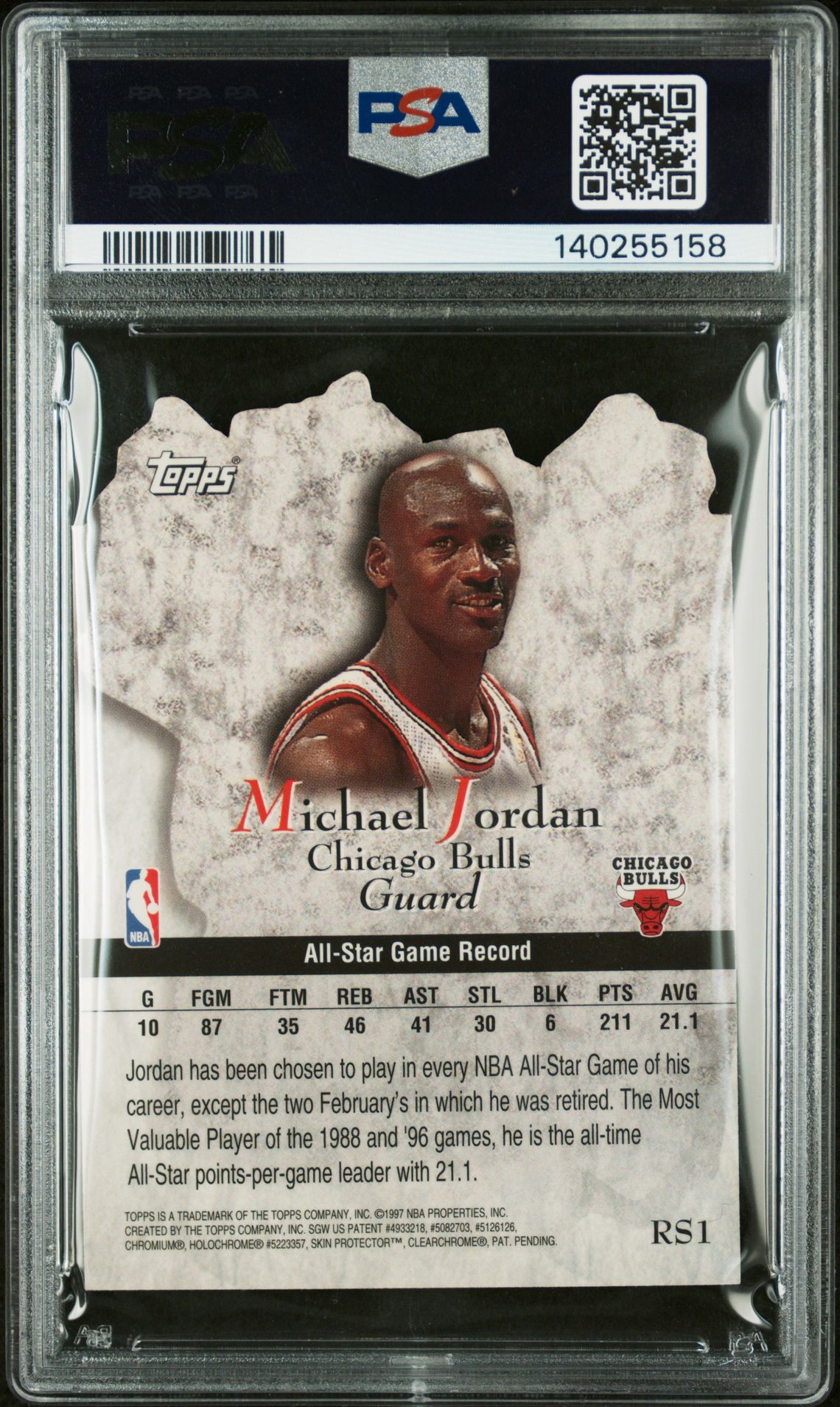 1997 Topps Rock Stars Michael Jordan #Rs1 Nm-Mt 8 back