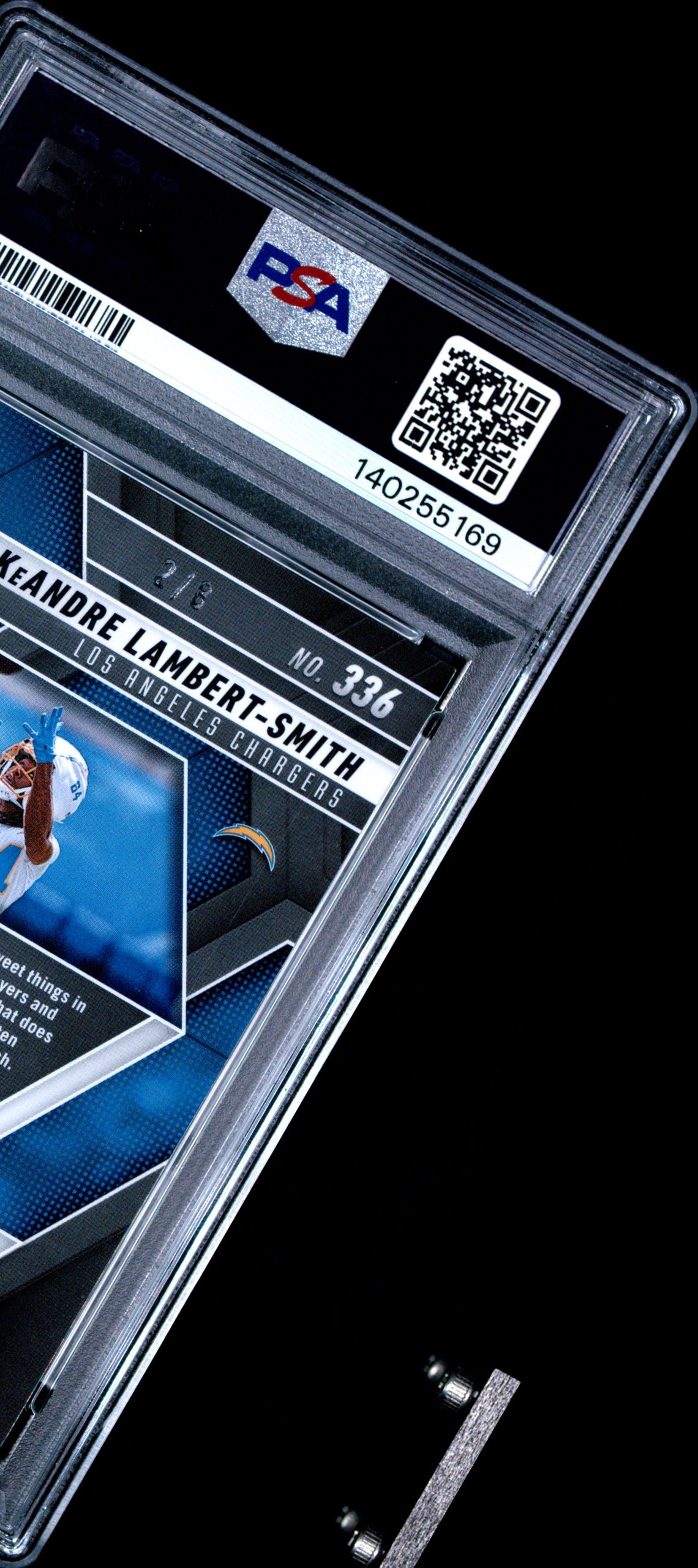 2025 Panini Mosaic Keandre Lambert-Smith #336 (Black Gold Choice) Mint 9 back