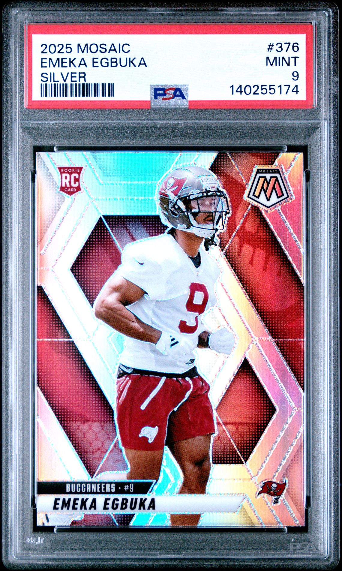 2025 Panini Mosaic Emeka Egbuka #376 (Silver) Mint 9 front