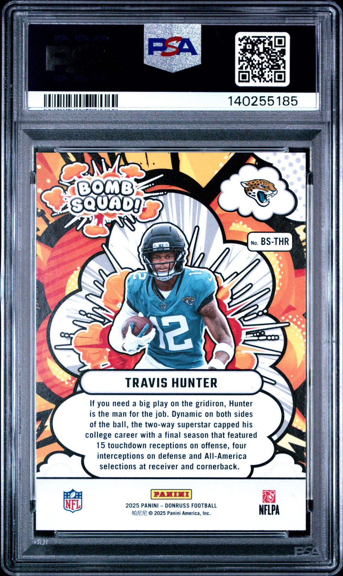 2025 Panini Donruss Bomb Squad Travis Hunter #Bs-Thr Mint 9 back