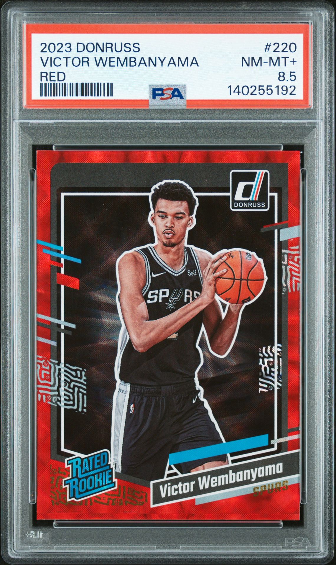 2023 Panini Donruss Victor Wembanyama #220 (Red) Nm-Mt+ 8.5 front